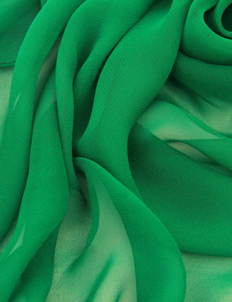 PANTONIGHT Long Chiffon Sheer Scarf For womens (710 green) - Image 3